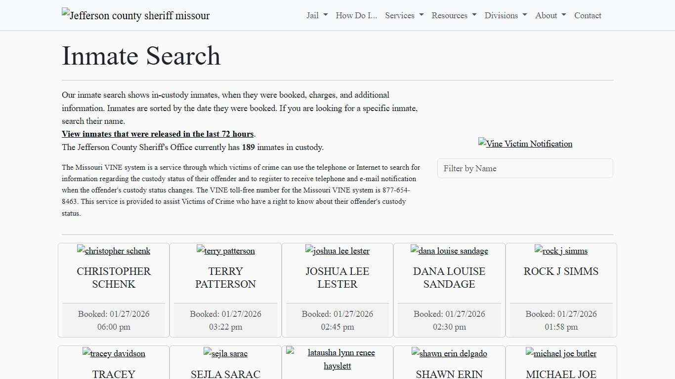 Inmate Search Jefferson County Sheriff's Office